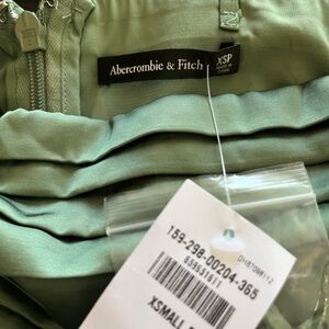 Abercrombie & Fitch Sage Green Ruffled Dress